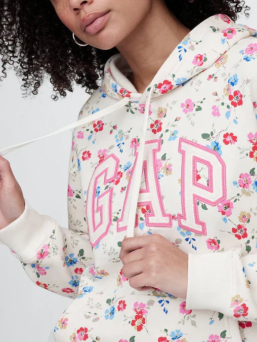 Pink Floral Hoodie
